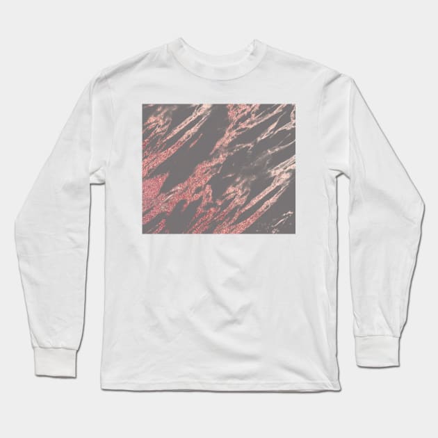 Charcoal rose gold Long Sleeve T-Shirt by marbleco